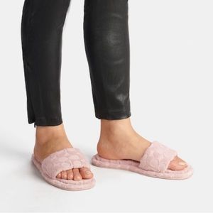 COACH Bridgett Terry Cloth Sandal Pantoletten rosa Slides